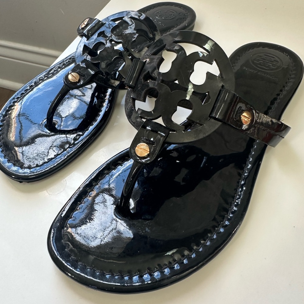 Black Tory Burch Miller Sandals
